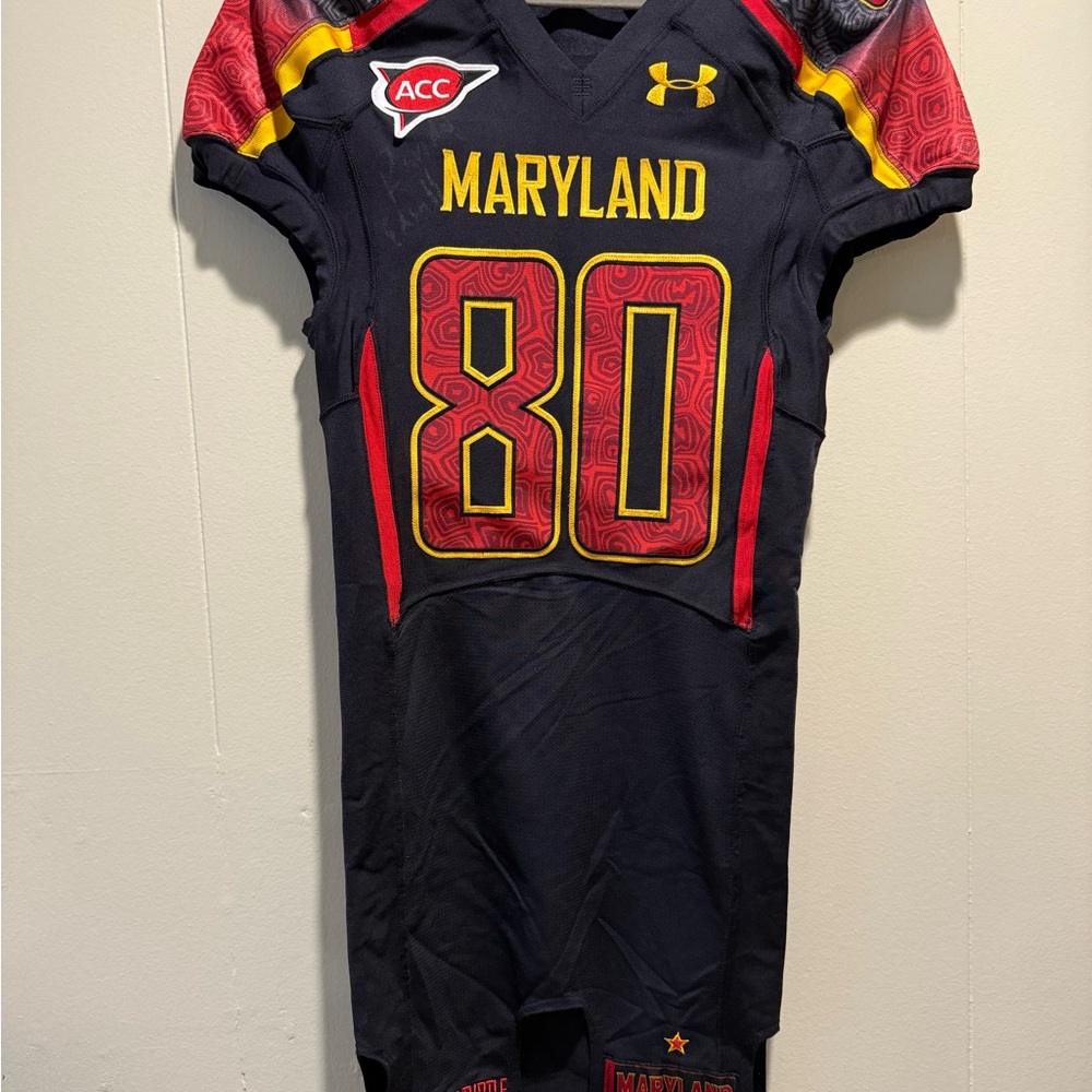 Maryland Terps 2011 ACC Game Worn Team Issued “Shell” Football Jersey